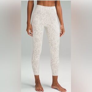 Lululemon Align™ 25 High-Rise Crop pants in a white and grey cheetah  BNWT